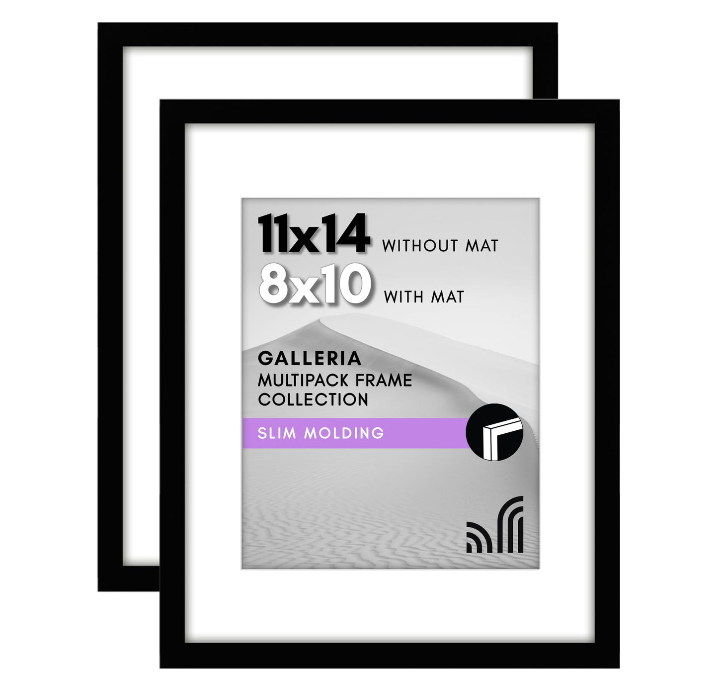 Americanflat Galleria Picture Frames | Set of 2 | With Mat | Acrylic