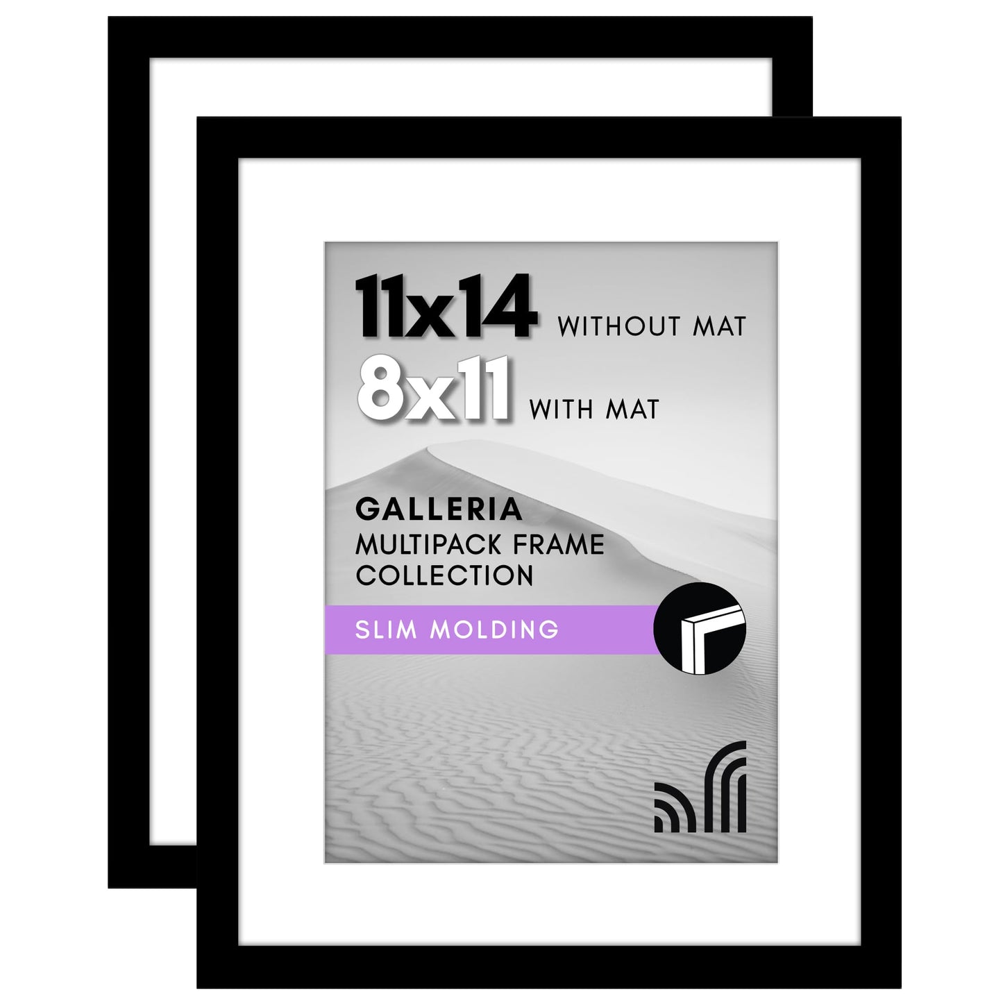 Americanflat Galleria Picture Frames | Set of 2 | With Mat | Acrylic
