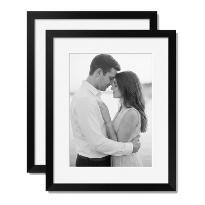 Galleria Matted Picture Frame — 11x14 with 8x11 mat / Black / 2 Pack