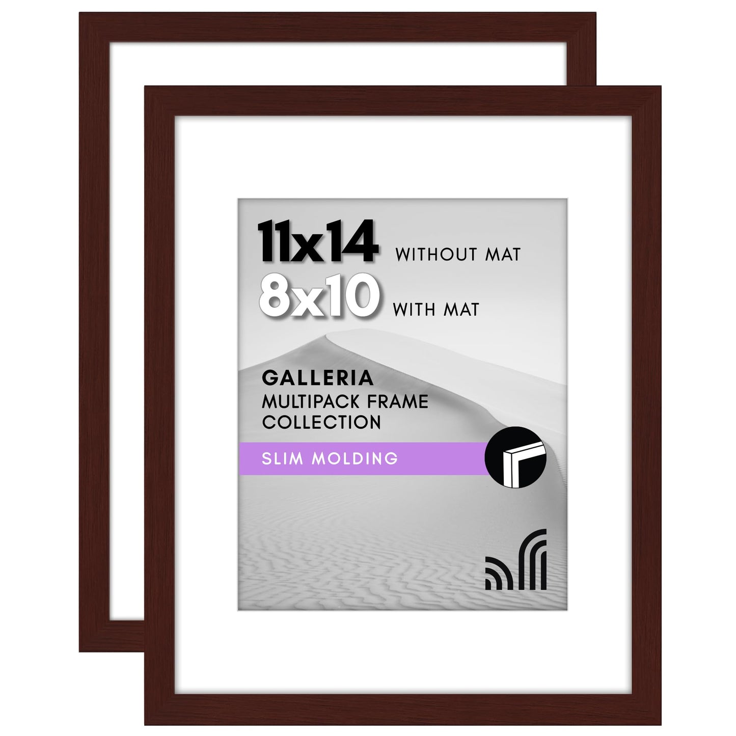 Americanflat Galleria Picture Frames | Set of 2 | With Mat | Acrylic