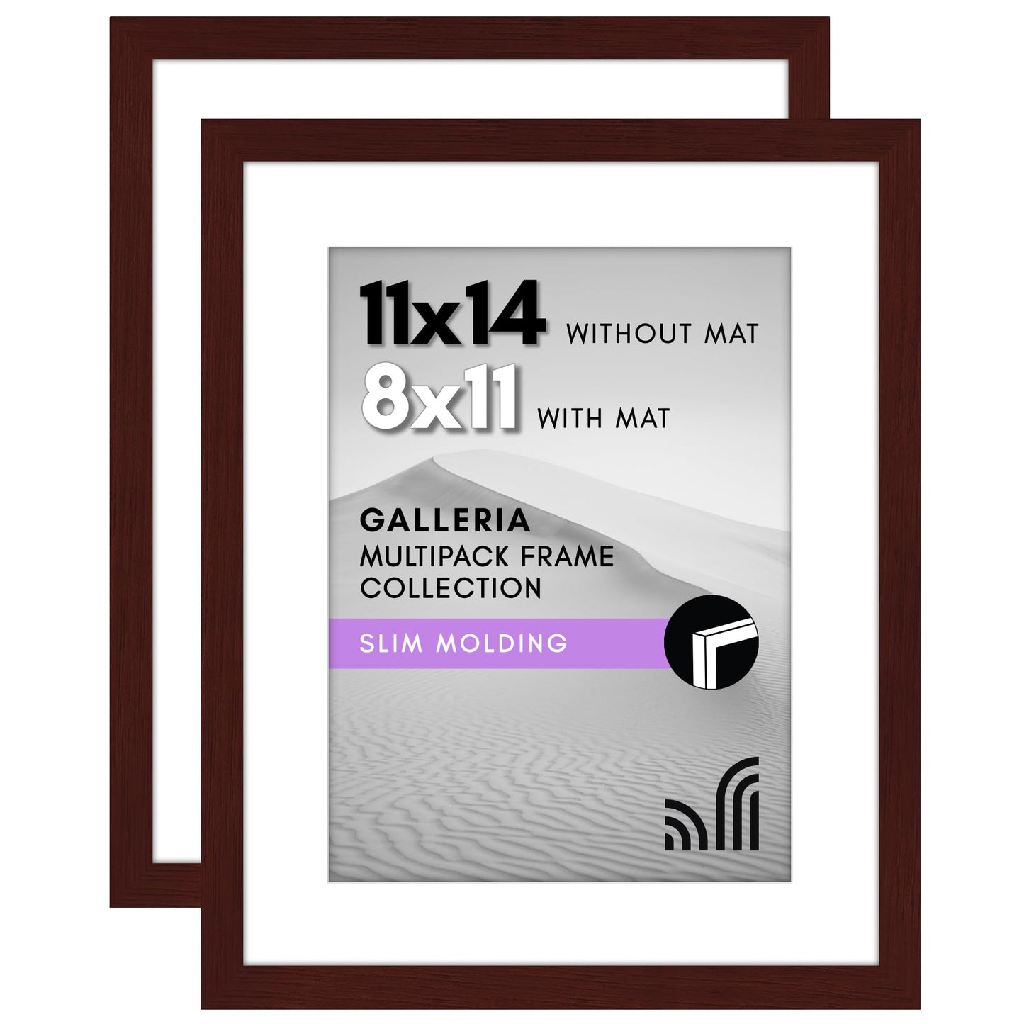 Americanflat Galleria Picture Frames | Set of 2 | With Mat | Acrylic
