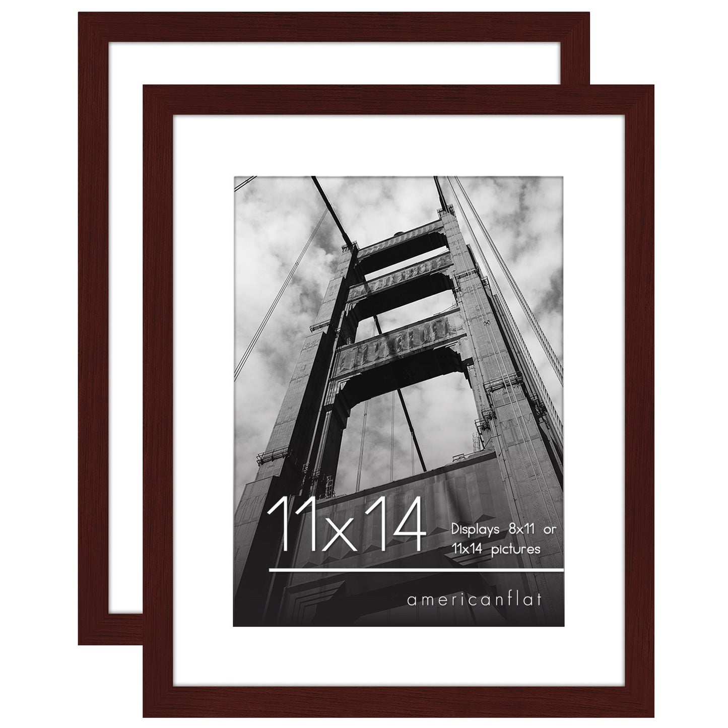 Americanflat Galleria Picture Frames | Set of 2 | With Mat | Acrylic
