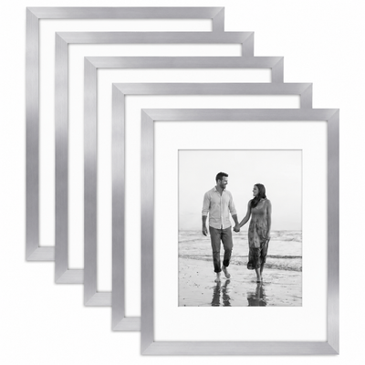 Galleria Matted Picture Frame — 11x14 / Silver / 5 Pack