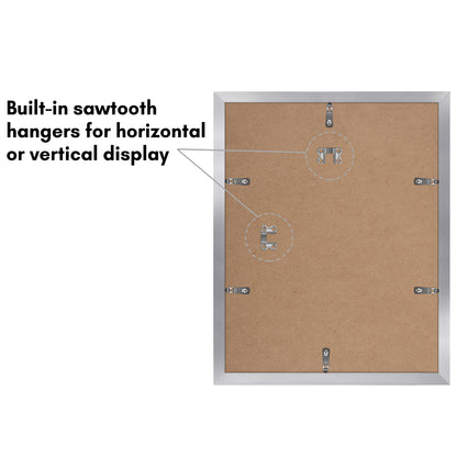 11x14 Picture Frame with Polished Plexiglass - Set of 5 - Use as 8x10 Frame with Mat or 11x14 Frame Without Mat