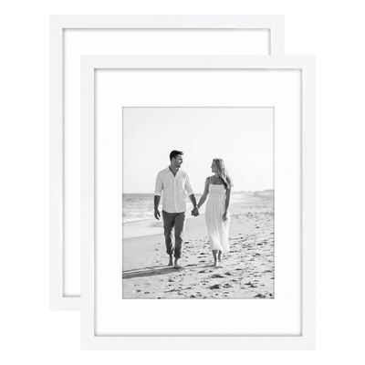 Galleria Matted Picture Frame — 11x14 with 8x10 mat / White / 2 Pack