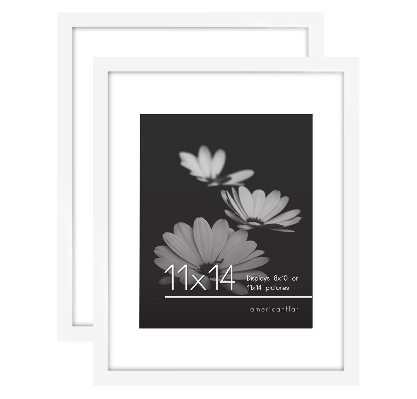 Americanflat Galleria Picture Frames | Set of 2 | With Mat | Acrylic