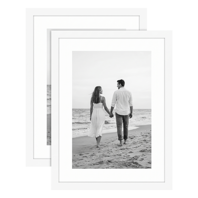 Galleria Matted Picture Frame — 11x14 with 8x11 mat / White / 2 Pack