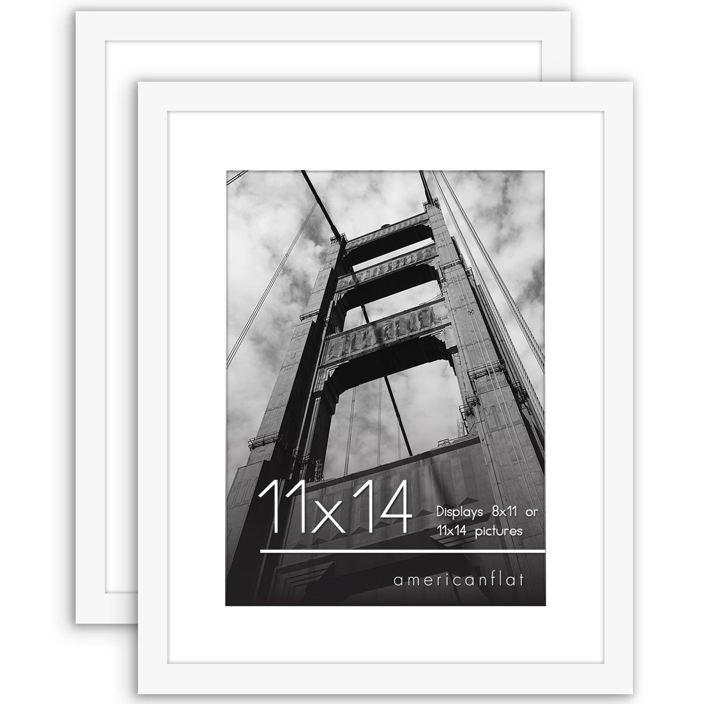 Americanflat Galleria Picture Frames | Set of 2 | With Mat | Acrylic