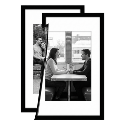 Galleria Matted Picture Frame — 11x17 with 8x12 mat / Black / 2 Pack