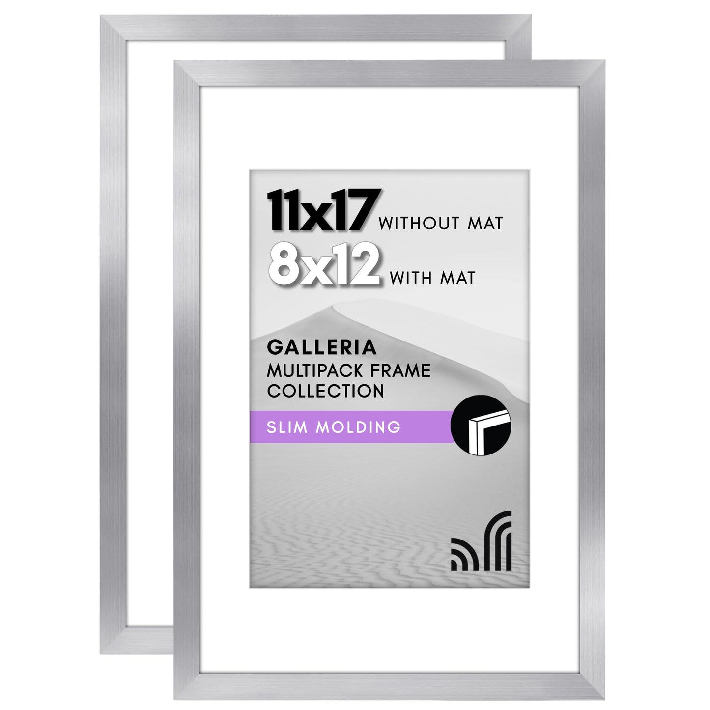 Americanflat Galleria Picture Frames | Set of 2 | With Mat | Acrylic