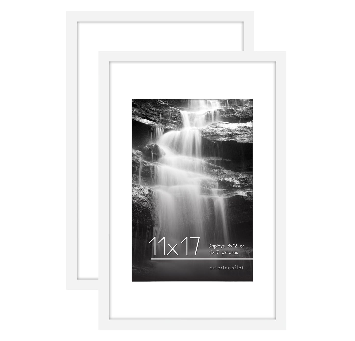 Americanflat Galleria Picture Frames | Set of 2 | With Mat | Acrylic