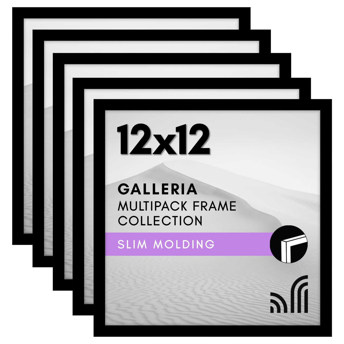 Set of 5 - Classic Gallery Picture Frame without Mat | Galleria Collection