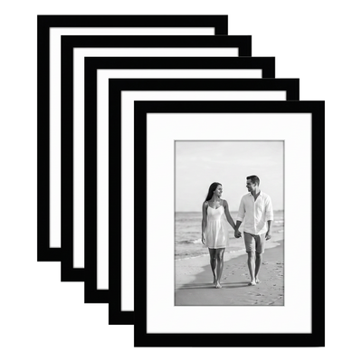 Galleria Matted Picture Frame — 12x12 / Black / 5 Pack
