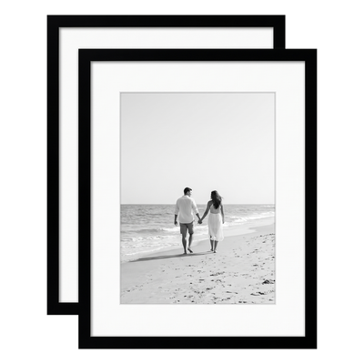 Galleria Matted Picture Frame — 12x14 with 9x11 mat / Black / 2 Pack