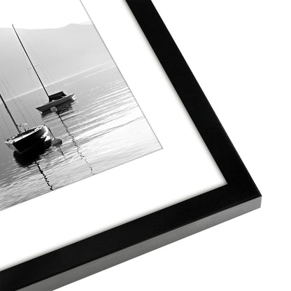 Americanflat | 12x16 Picture Frame with Polished Plexiglass - Set of 5 | Use as 8.5x11 Frame with Mat or Display 12x16 Photo Without Mat | Galleria Collection | Picture Frames for Wall Display | Black