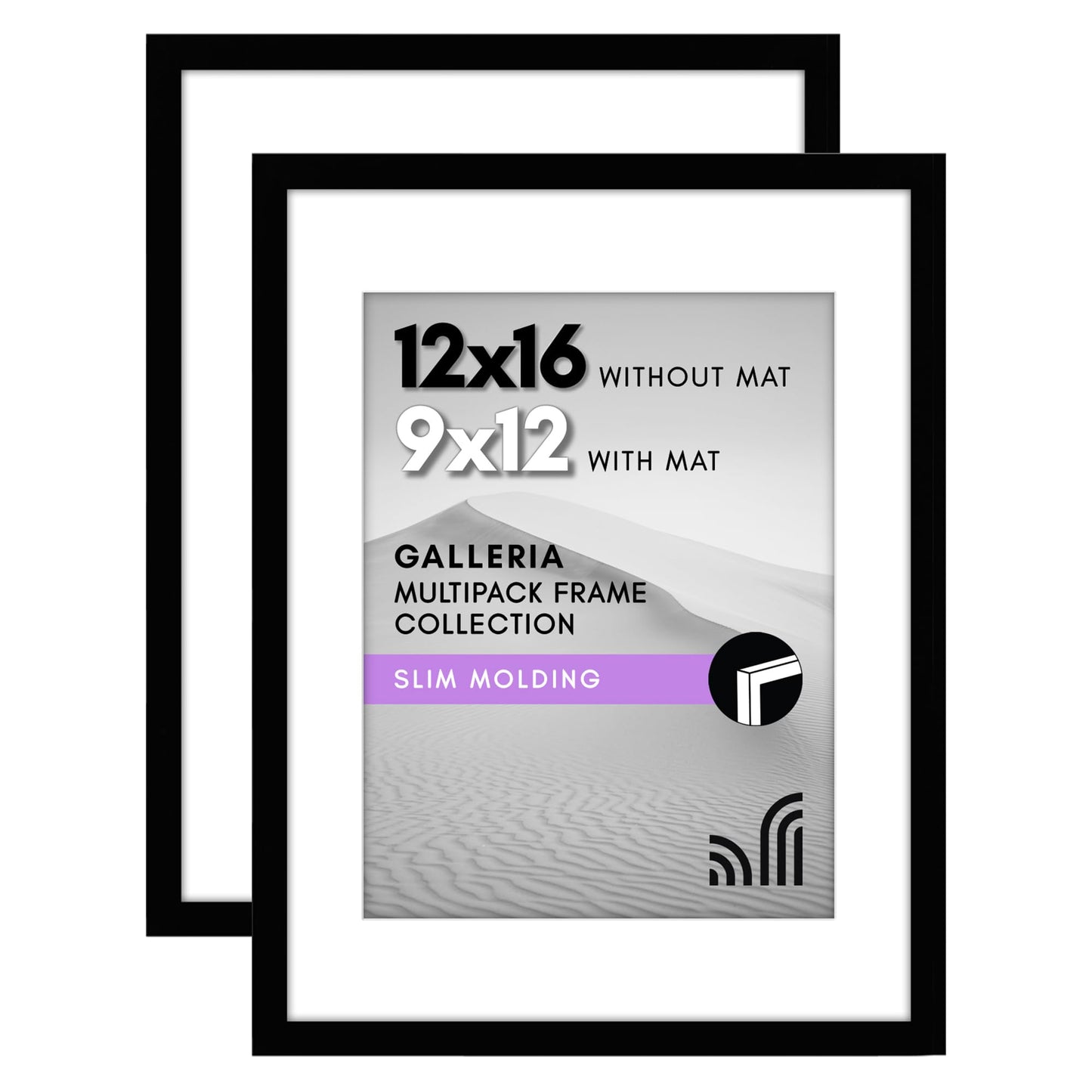 Americanflat Galleria Picture Frames | Set of 2 | With Mat | Acrylic