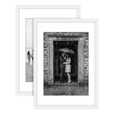 Galleria Matted Picture Frame — 12x16 with 9x12 mat / White / 2 Pack