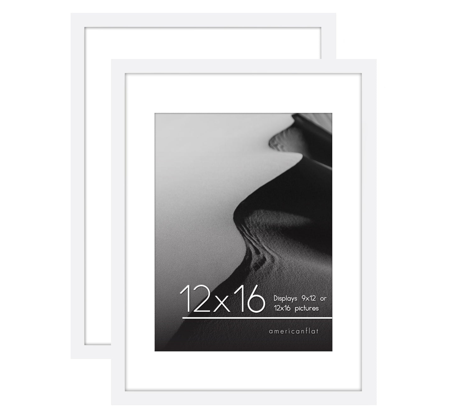 Americanflat Galleria Picture Frames | Set of 2 | With Mat | Acrylic