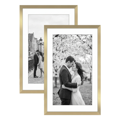 Galleria Matted Picture Frame — 12x18 with 11x17 mat / Gold / 2 Pack