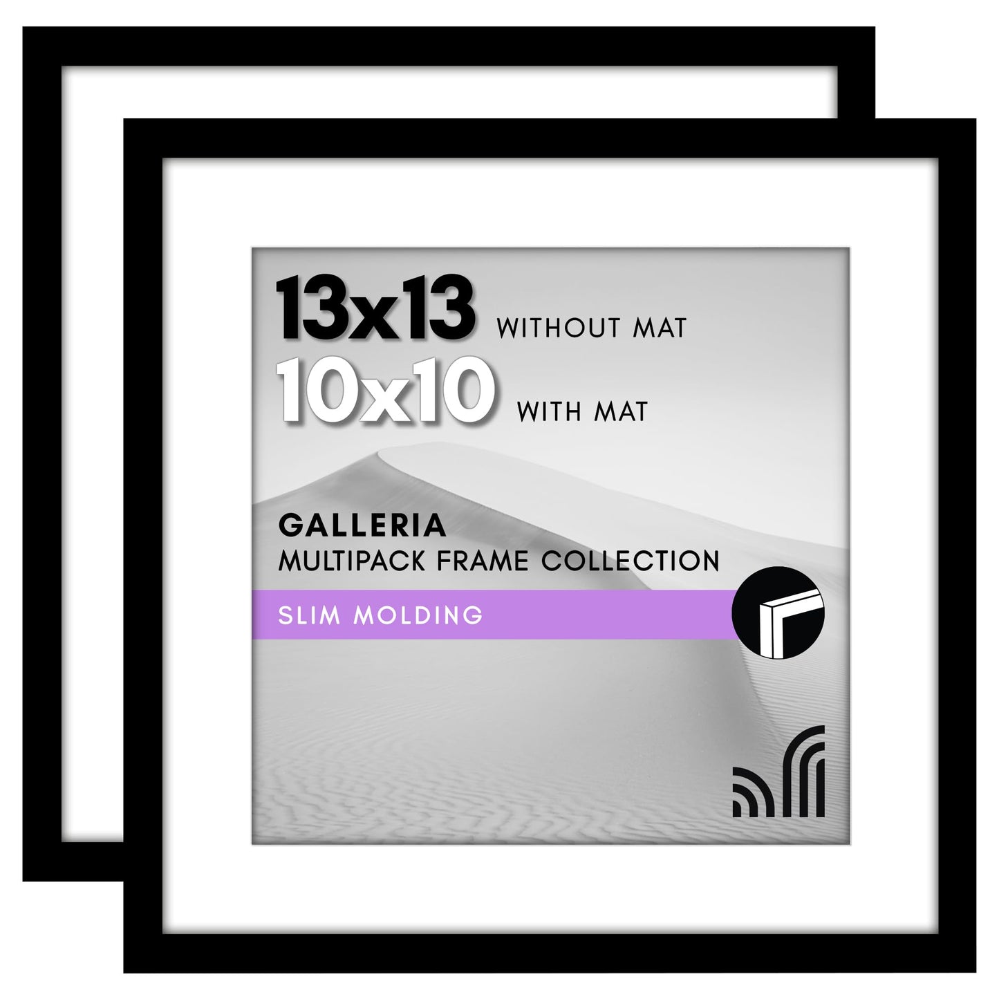 Americanflat Galleria Picture Frames | Set of 2 | With Mat | Acrylic