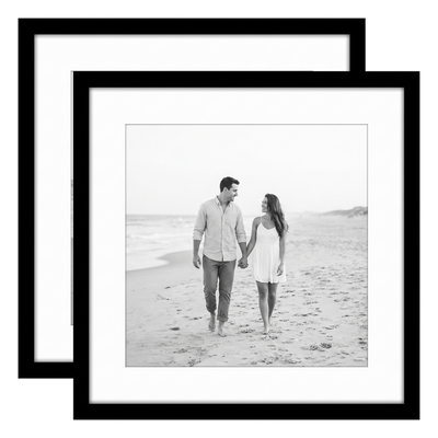 Galleria Matted Picture Frame — 13x13 with 10x10 mat / Black / 2 Pack