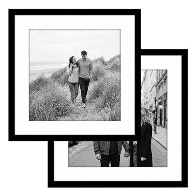 Galleria Matted Picture Frame — 15x15 with 12x12 mat / Black / 2 Pack