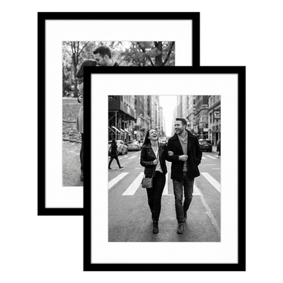 Galleria Matted Picture Frame — 16x20 with 12x16 mat / Black / 2 Pack