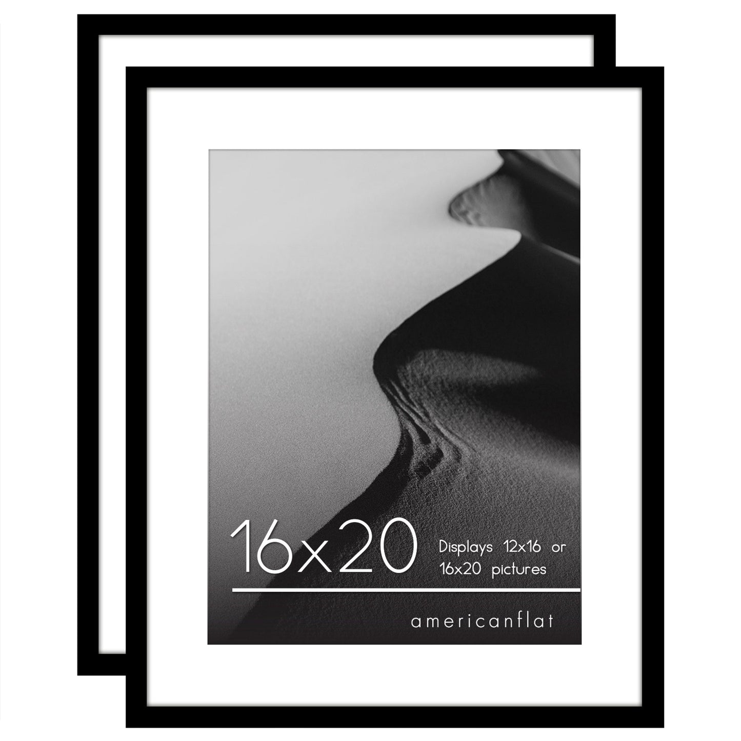 Americanflat Galleria Picture Frames | Set of 2 | With Mat | Acrylic