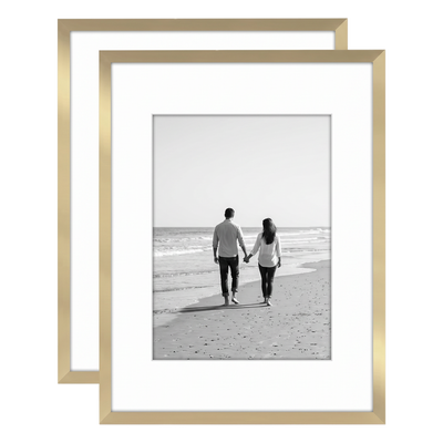 Galleria Matted Picture Frame — 16x20 with 11x14 mat / Gold / 2 Pack