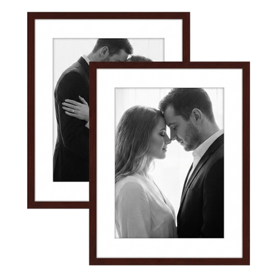 Galleria Matted Picture Frame — 16x20 with 12x16 mat / Brown / 2 Pack