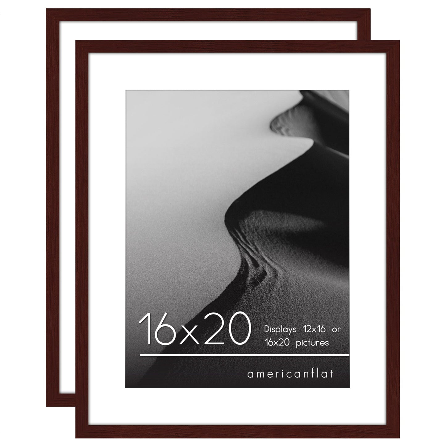 Americanflat Galleria Picture Frames | Set of 2 | With Mat | Acrylic