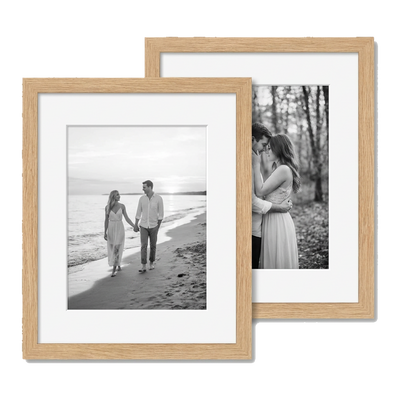 Galleria Matted Picture Frame — 16x20 with 11x14 mat / Natural Oak / 2 Pack