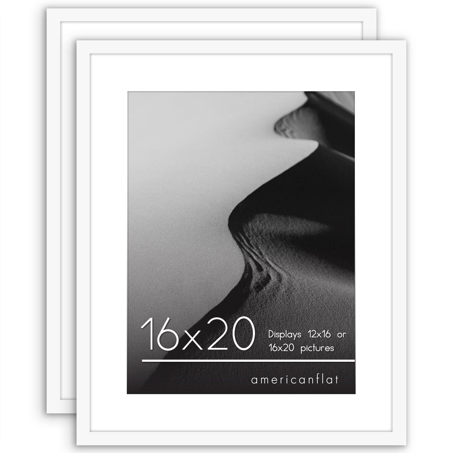 Americanflat Galleria Picture Frames | Set of 2 | With Mat | Acrylic