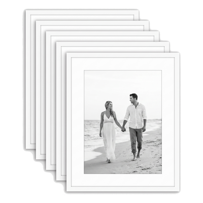 Galleria Matted Picture Frame — 16x20 with 12x16 Mat / White / 5 Pack