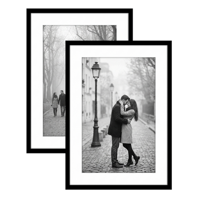 Galleria Matted Picture Frame — 16x22 with 12x18 mat / Black / 2 Pack