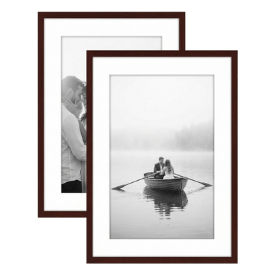 Galleria Matted Picture Frame — 16x22 with 12x18 mat / Mahogany / 2 Pack