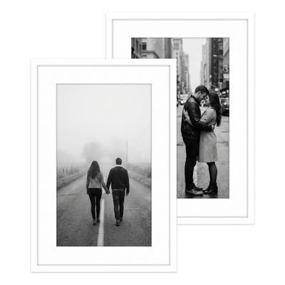 Galleria Matted Picture Frame — 16x22 with 12x18 mat / White / 2 Pack