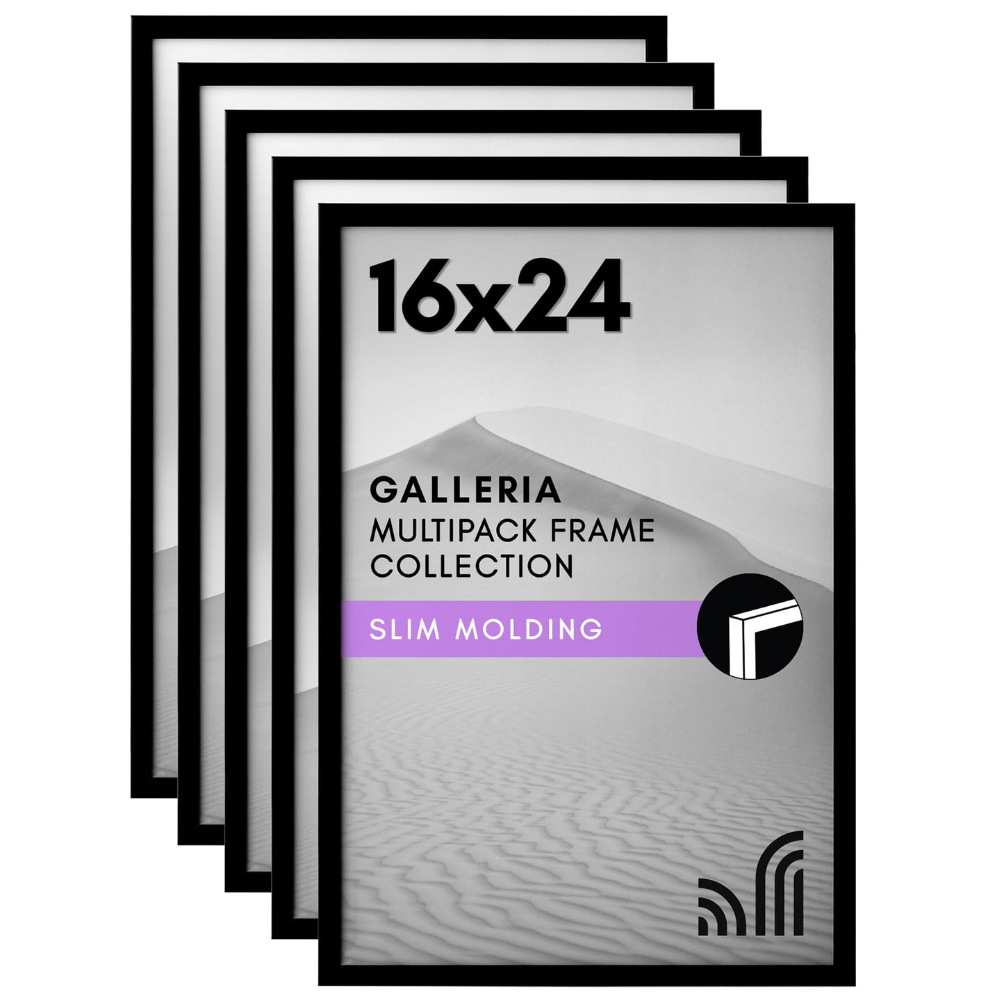 Set of 5 - Classic Gallery Picture Frame without Mat | Galleria Collection