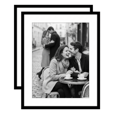 Galleria Matted Picture Frame — 18x22 with 14x18 mat / Black / 2 Pack