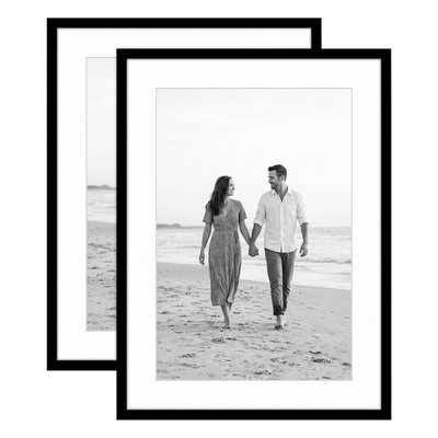 Galleria Matted Picture Frame — 18x26 with 14x22 mat / Black / 2 Pack