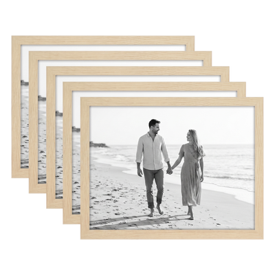 Galleria Unmatted Picture Frame — 8.5x11 / Natural Oak / 5 Pack