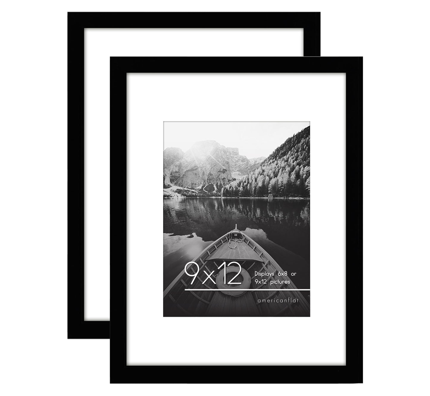 Americanflat Galleria Picture Frames | Set of 2 | With Mat | Acrylic