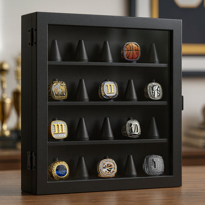 Championship Ring Display Case | Holds 3, 9, or 20 Rings | All-Star Collection