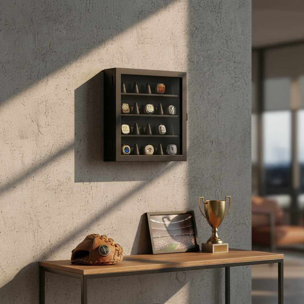 Championship Ring Display Case | Holds 3, 9, or 20 Rings | All-Star Collection