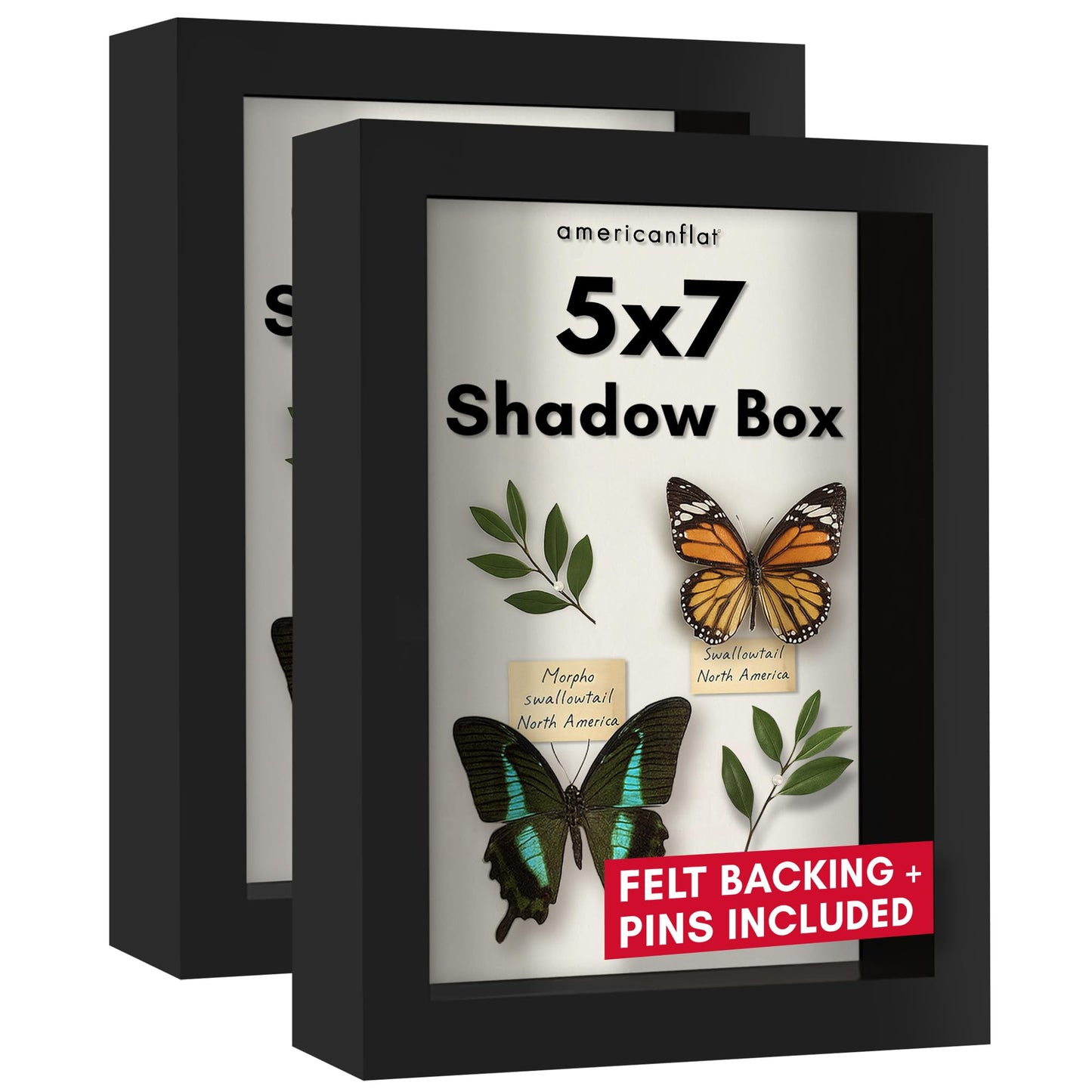 Set of 2 - Shadow Box Keepsake Frame | Silhouette Collection