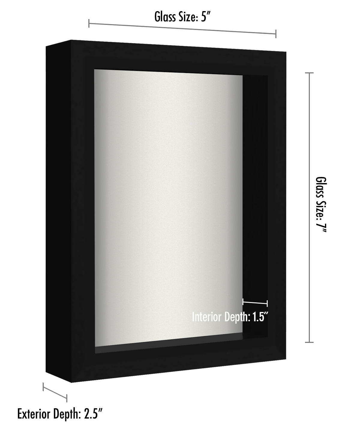 Shadow Box Frame | Shatter-Resistant Glass | Deep Display Box - Americanflat