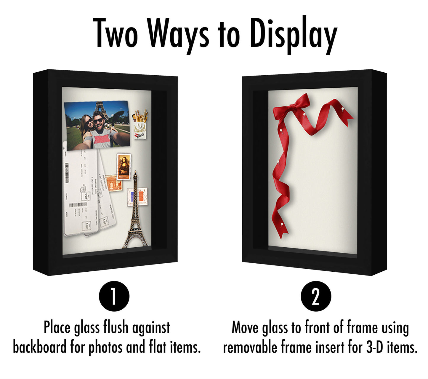 Shadow Box Frame | Shatter-Resistant Glass | Deep Display Box - Americanflat