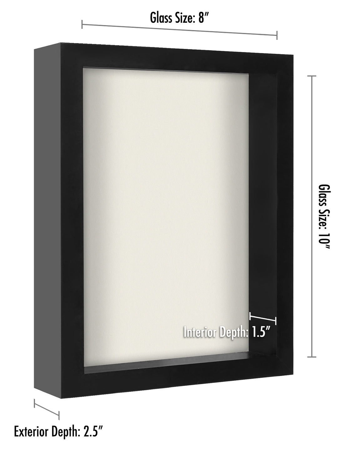 Shadow Box Frame | Shatter-Resistant Glass | Deep Display Box - Americanflat