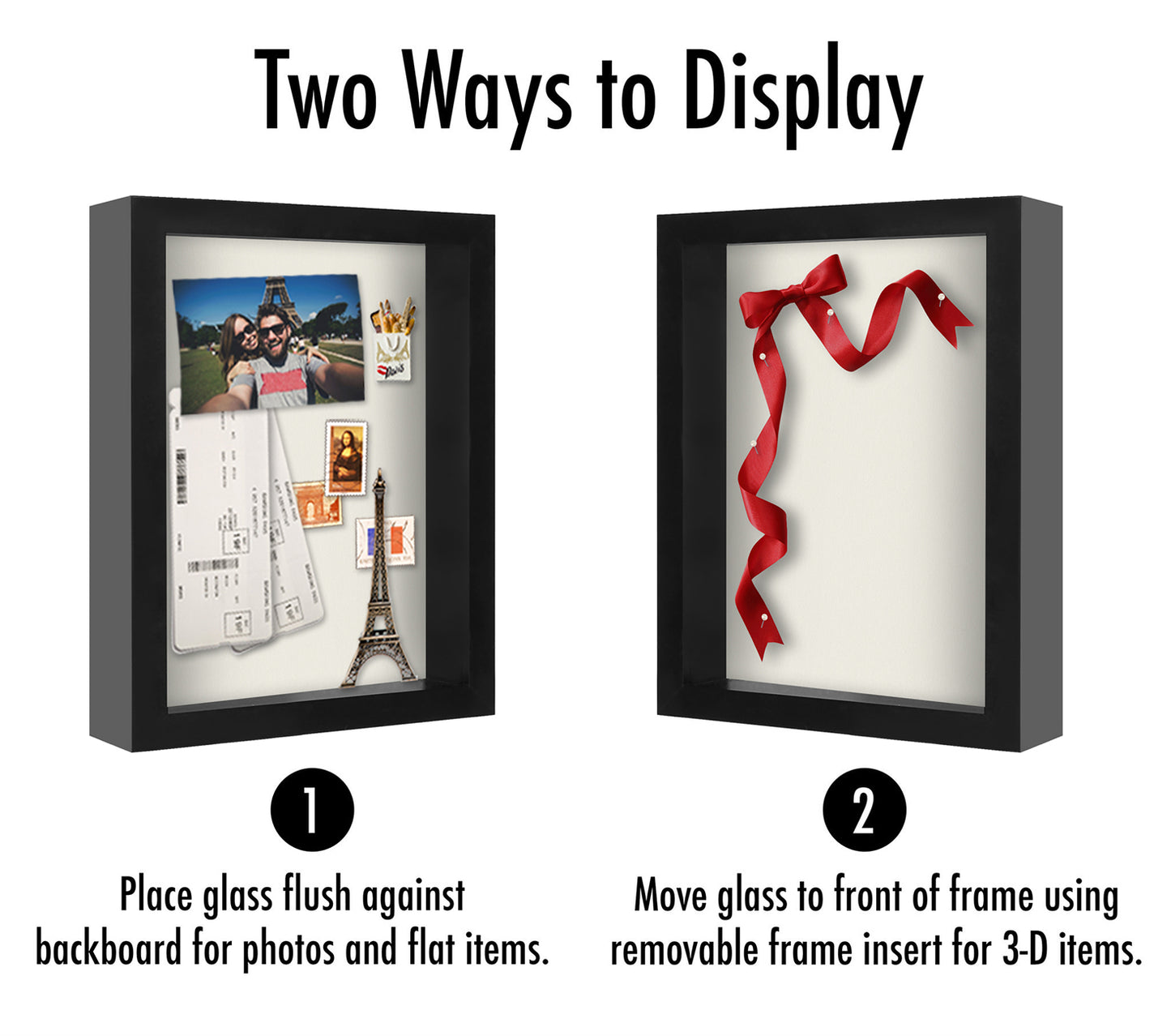 Shadow Box Frame | Shatter-Resistant Glass | Deep Display Box - Americanflat