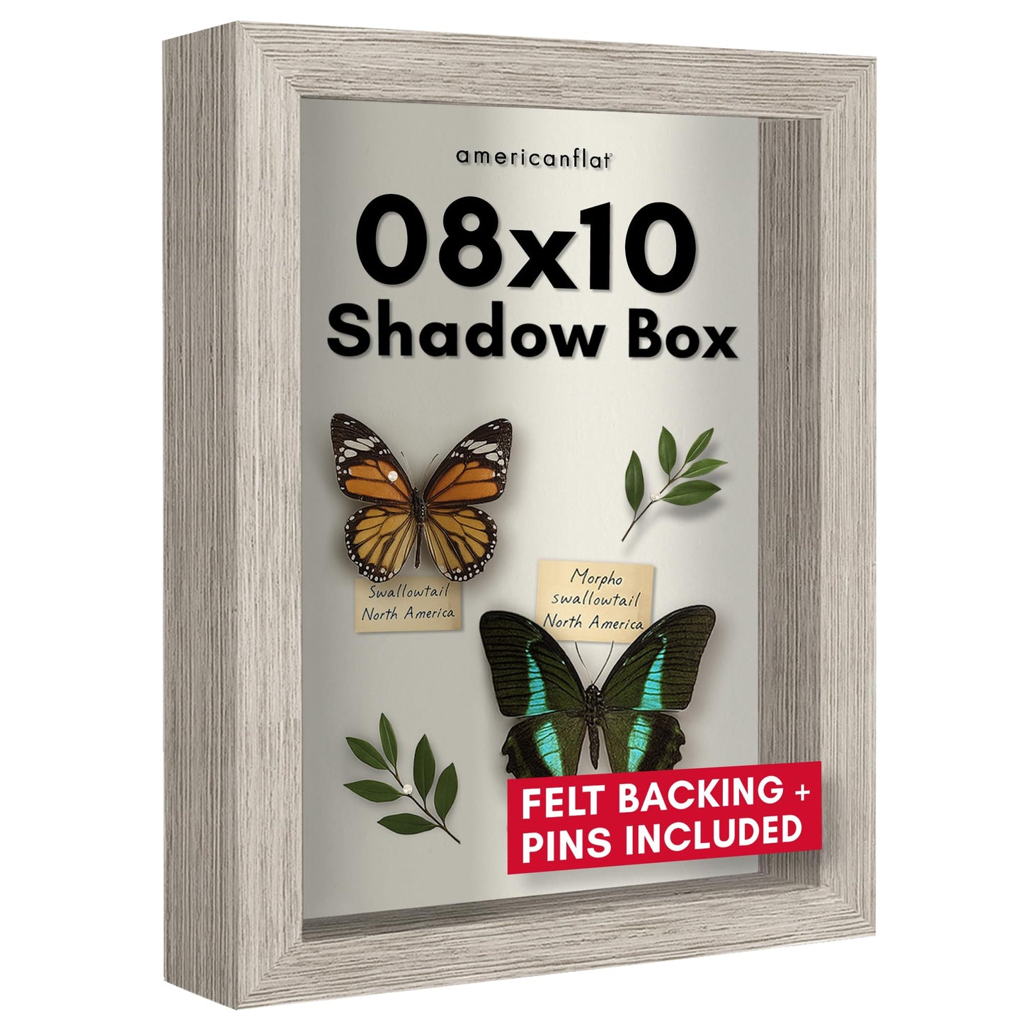 Shadow Box Frame | Deep Keepsake Display | Shatter-Resistant Glass | Wall Decor